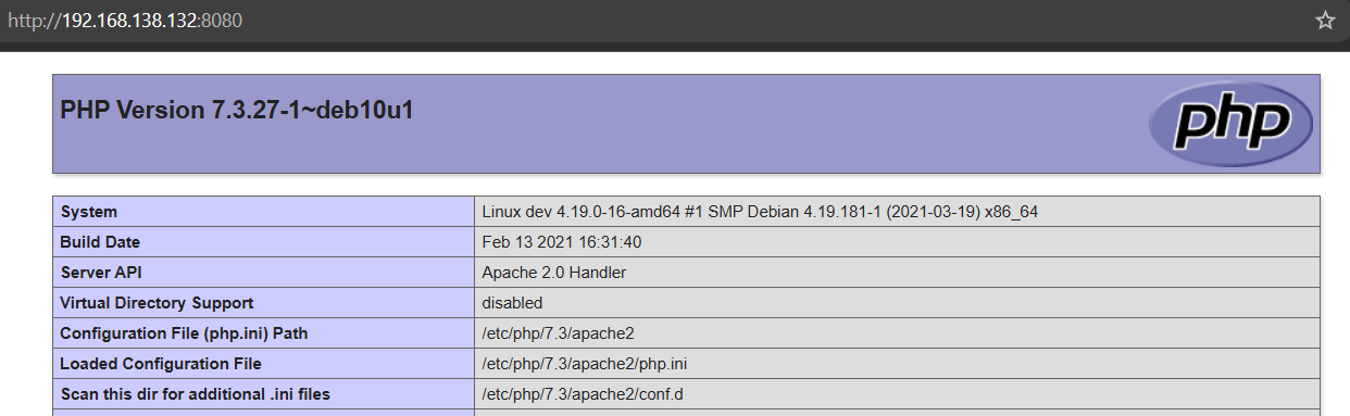 php info page