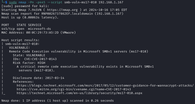 nmap confirmation