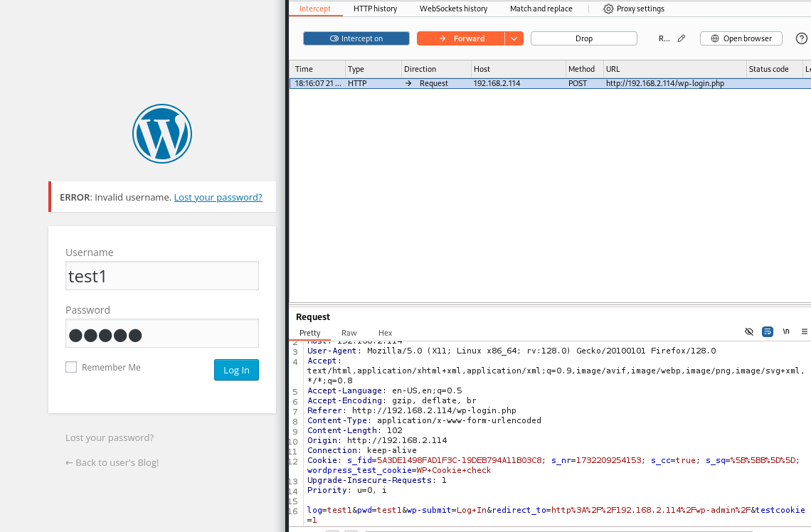Burp Suite request